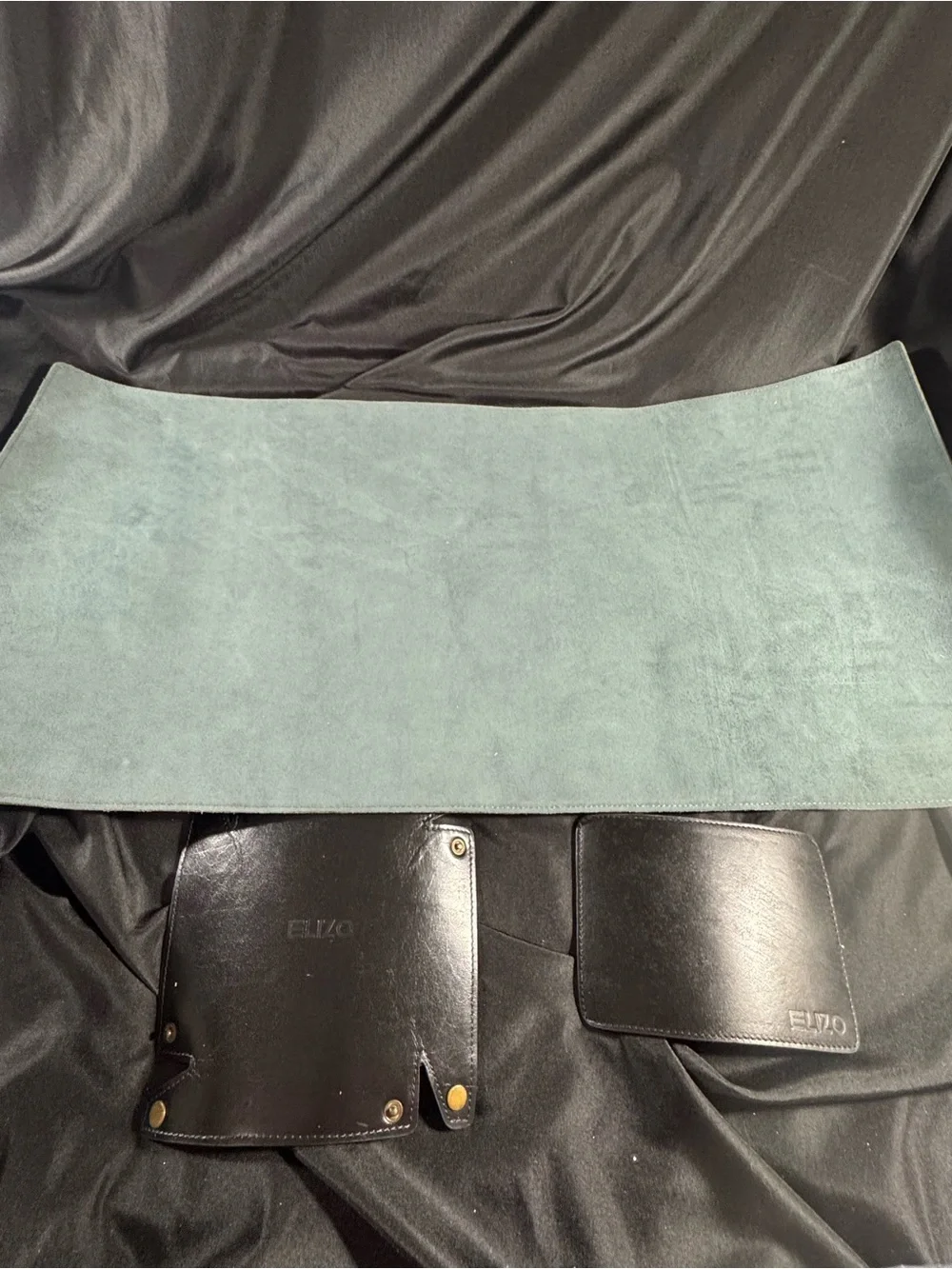 Genuine Leather Desk Pad - Sleek Home Office Desk Protector Black